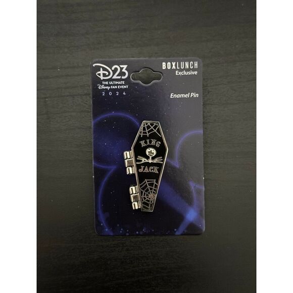 Disney D23 The Nightmare Before Christmas Jack Coffin Hinge Enamel Pin Exclusive - Picture 1 of 4